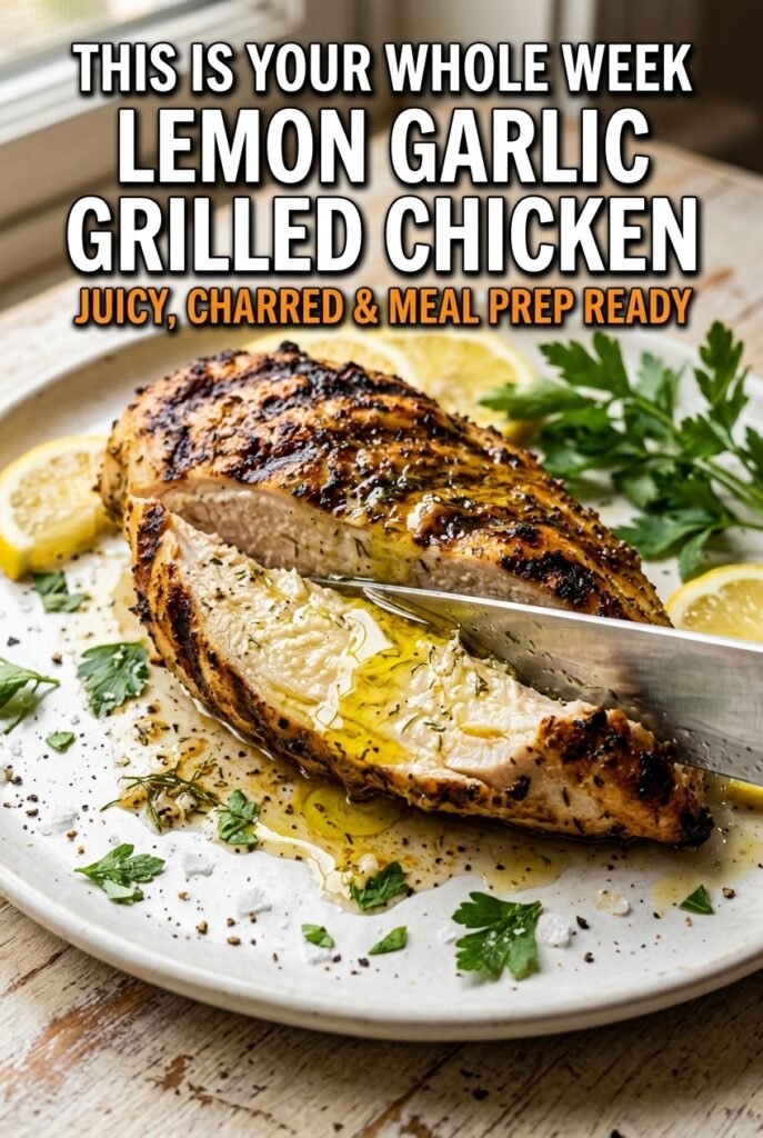 Lemon Garlic Grilled Chicken Breast (Meal Prep)