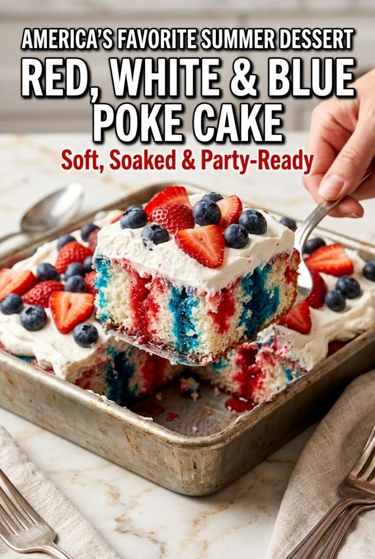 Red White and Blue Poke Cake