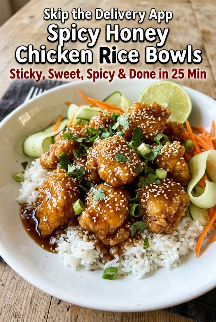 Spicy Honey Chicken Rice Bowls
