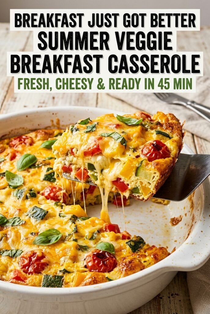 Summer Veggie Breakfast Casserole with Eggs