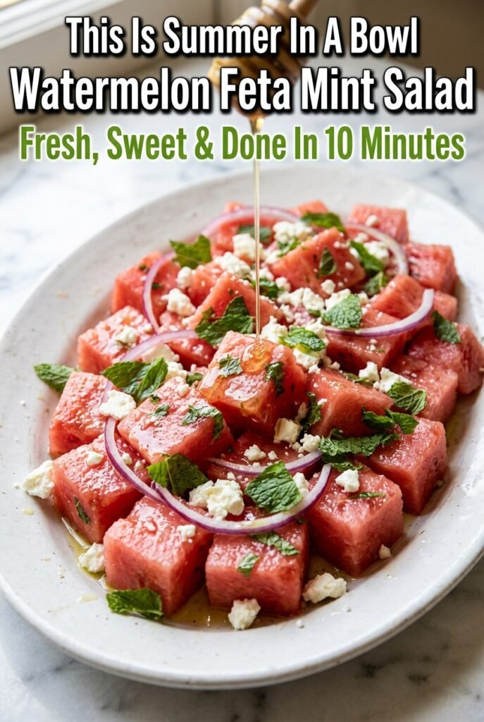 Watermelon Feta Mint Salad