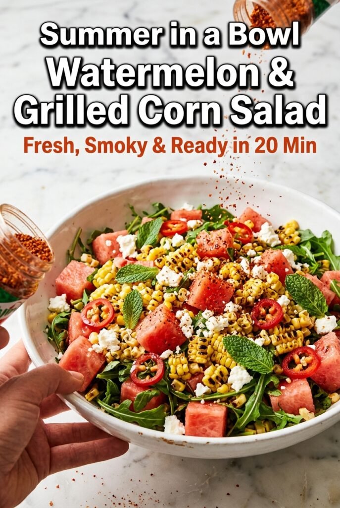 Watermelon & Grilled Corn Salad