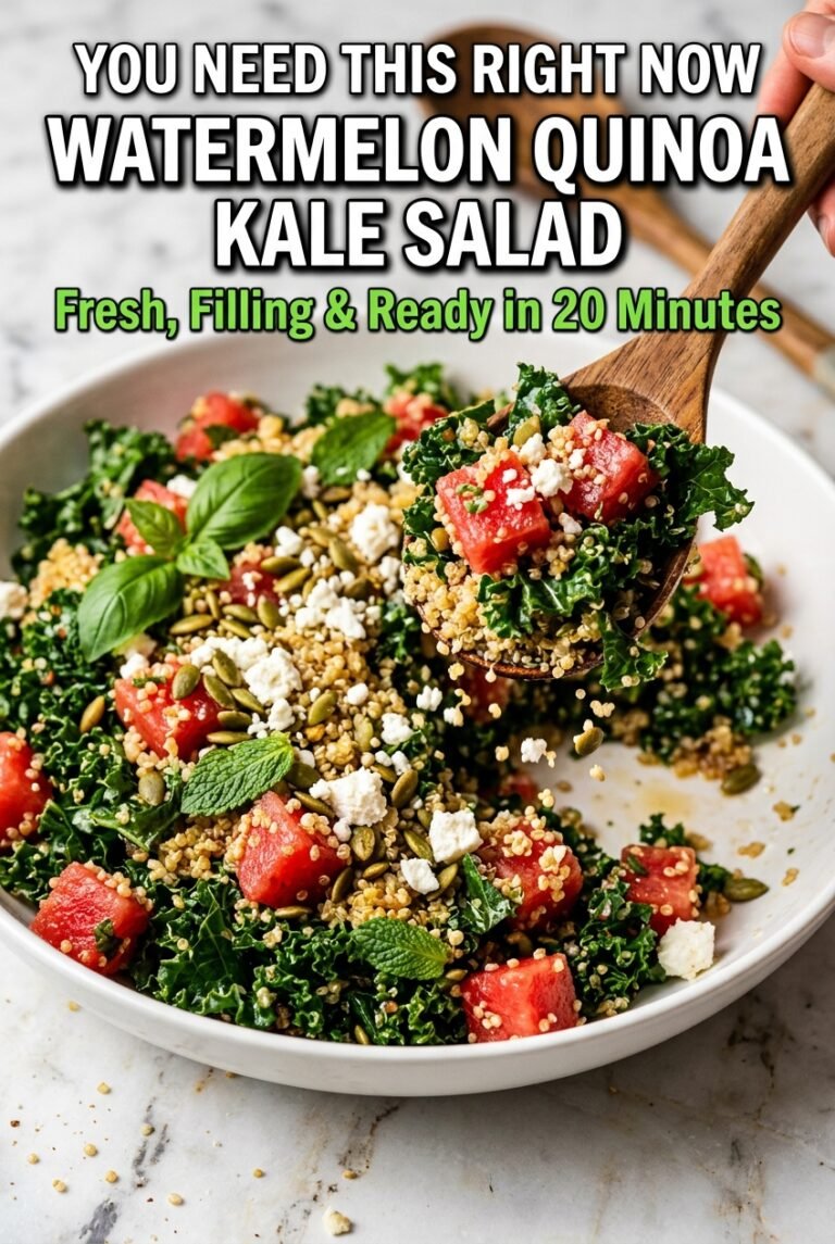 Watermelon Quinoa Kale Salad