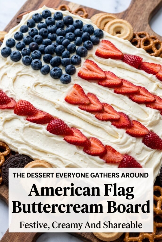 American Flag Buttercream Board