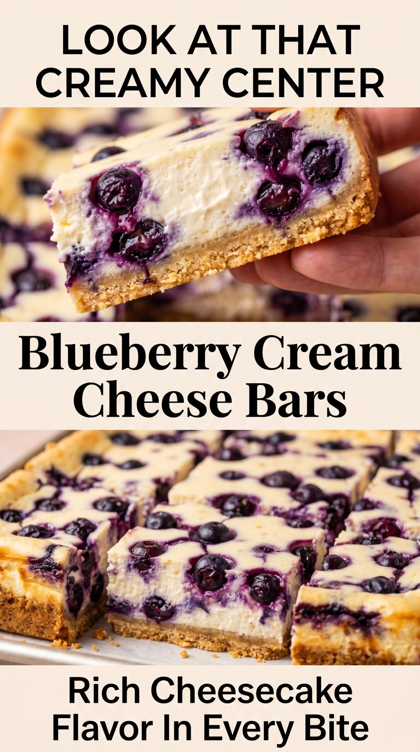 Blueberry Cream Cheese Bars buttery creamy jammy
