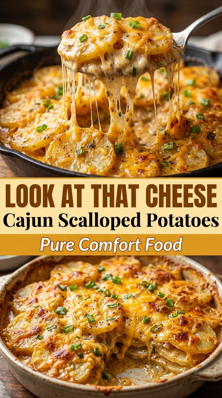 Cajun scalloped potatoes creamy cheesy