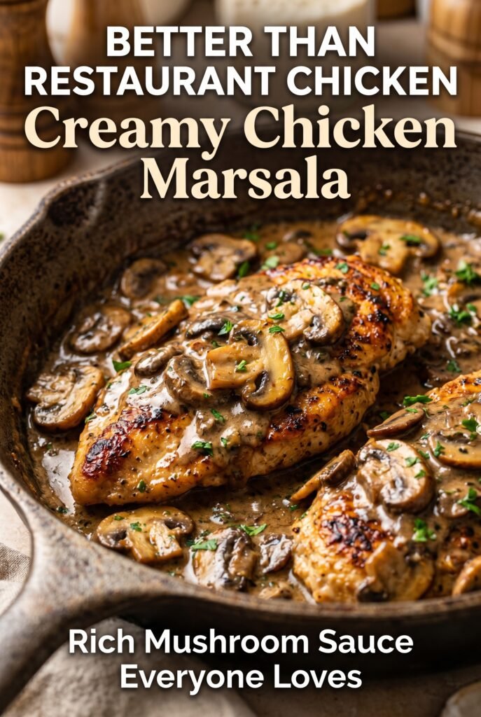 Creamy Chicken Marsala with Mushrooms