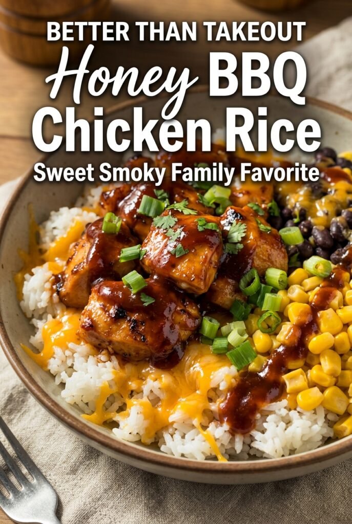 Honey BBQ Chicken Rice Bowls