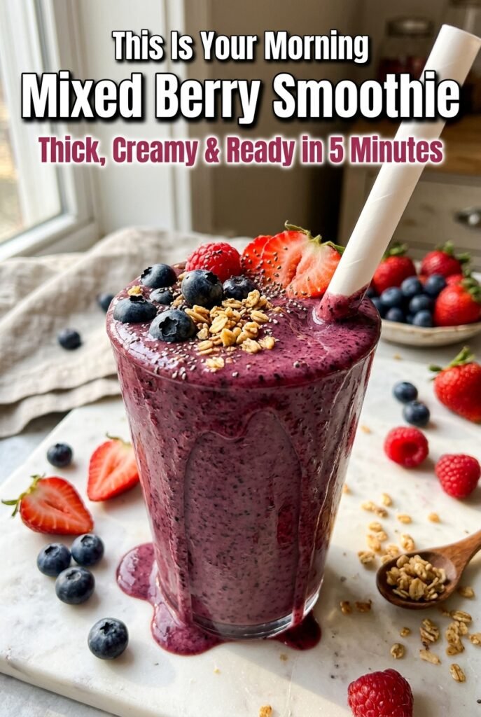 Mixed Berry Smoothie with Almond Milk