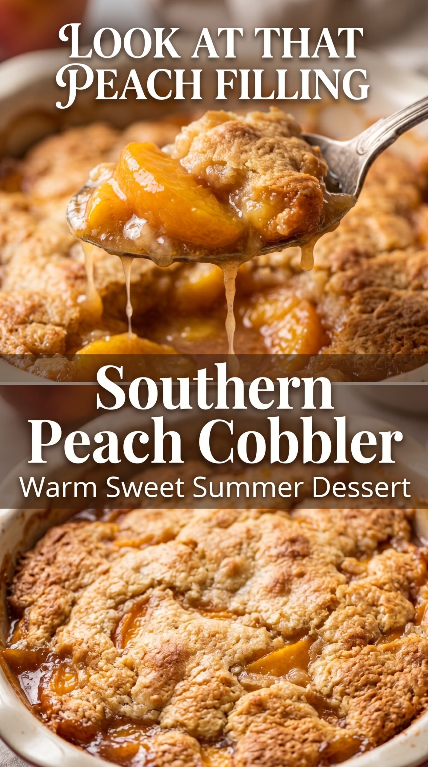 Old-Fashioned Southern Peach Cobbler juicy buttery cinnamon-spiced