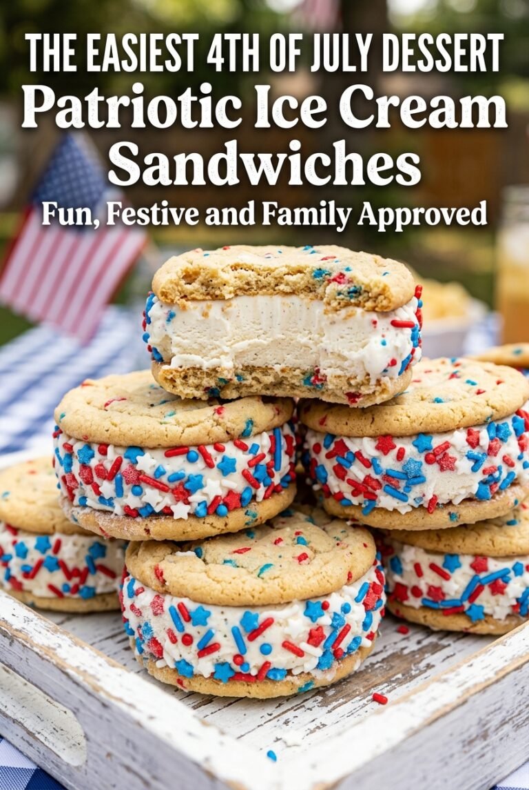 Patriotic Ice Cream Sandwiches