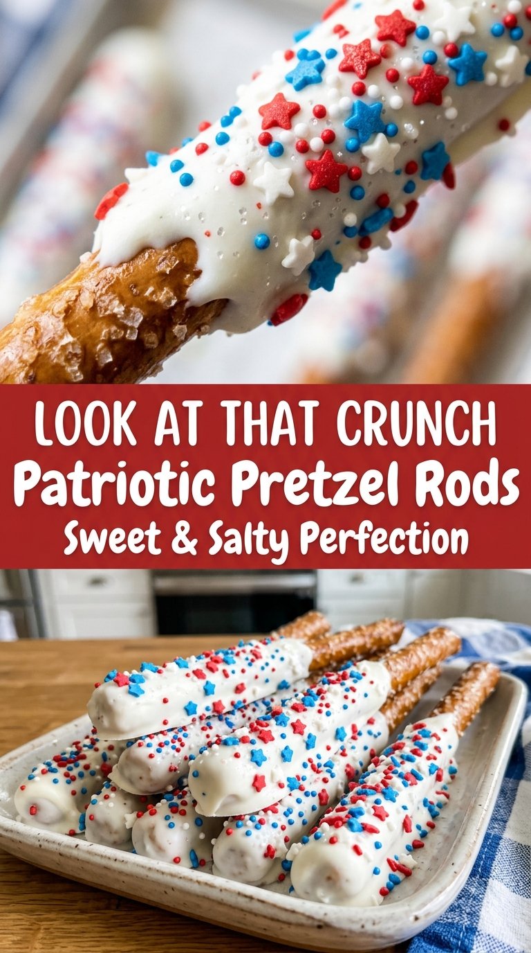 Patriotic Pretzel Rods festive crunchy sweet-salty