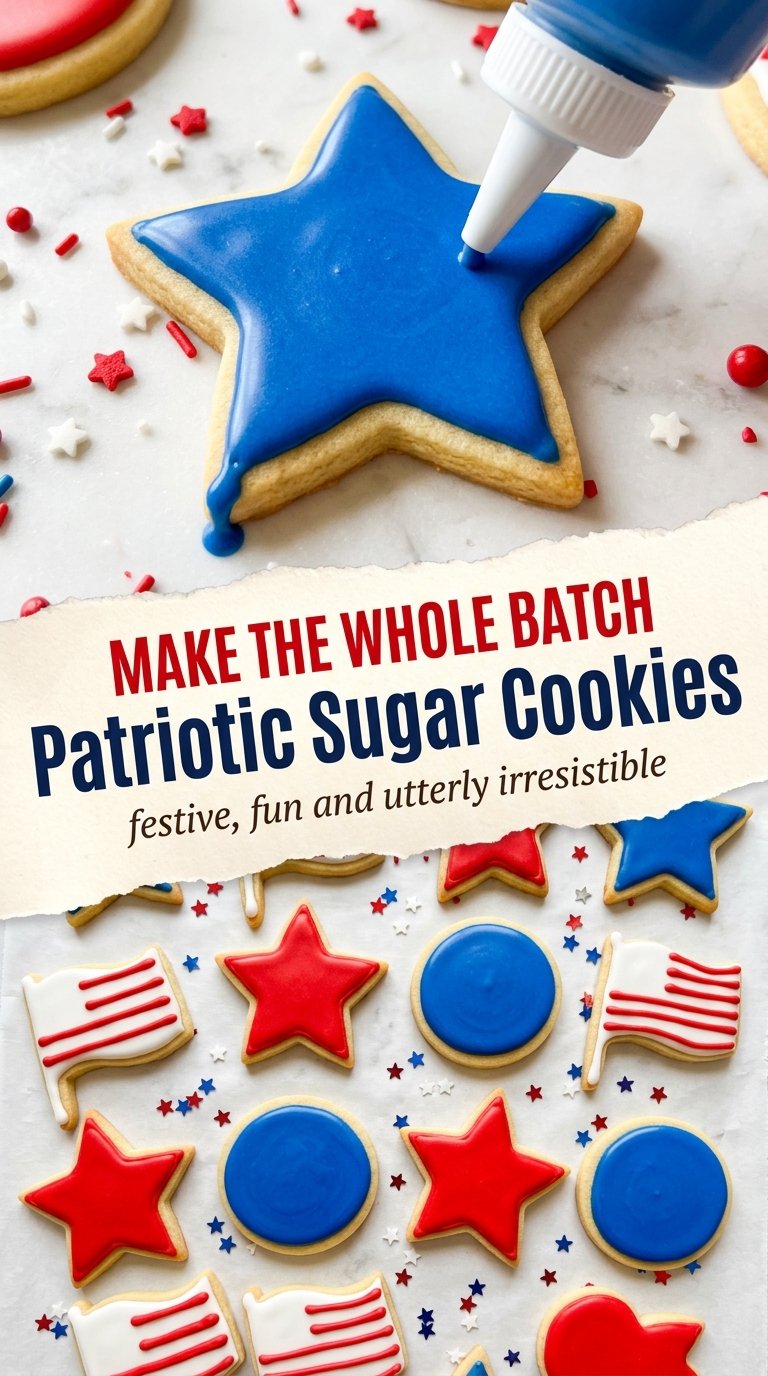 Patriotic Sugar Cookies red white and blue