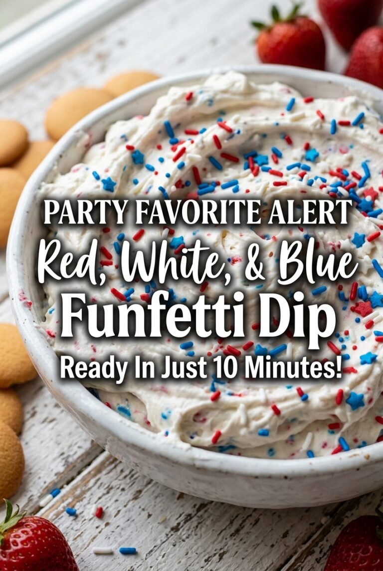 Red White and Blue Funfetti Dip