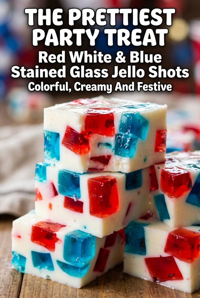 Red White & Blue Stained Glass Jello Shots