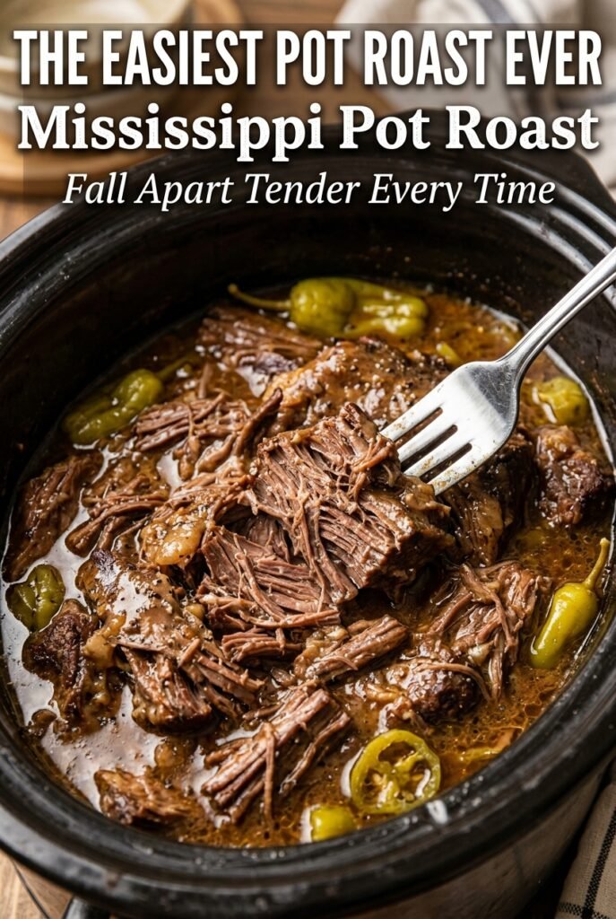 Slow Cooker Mississippi Pot Roast