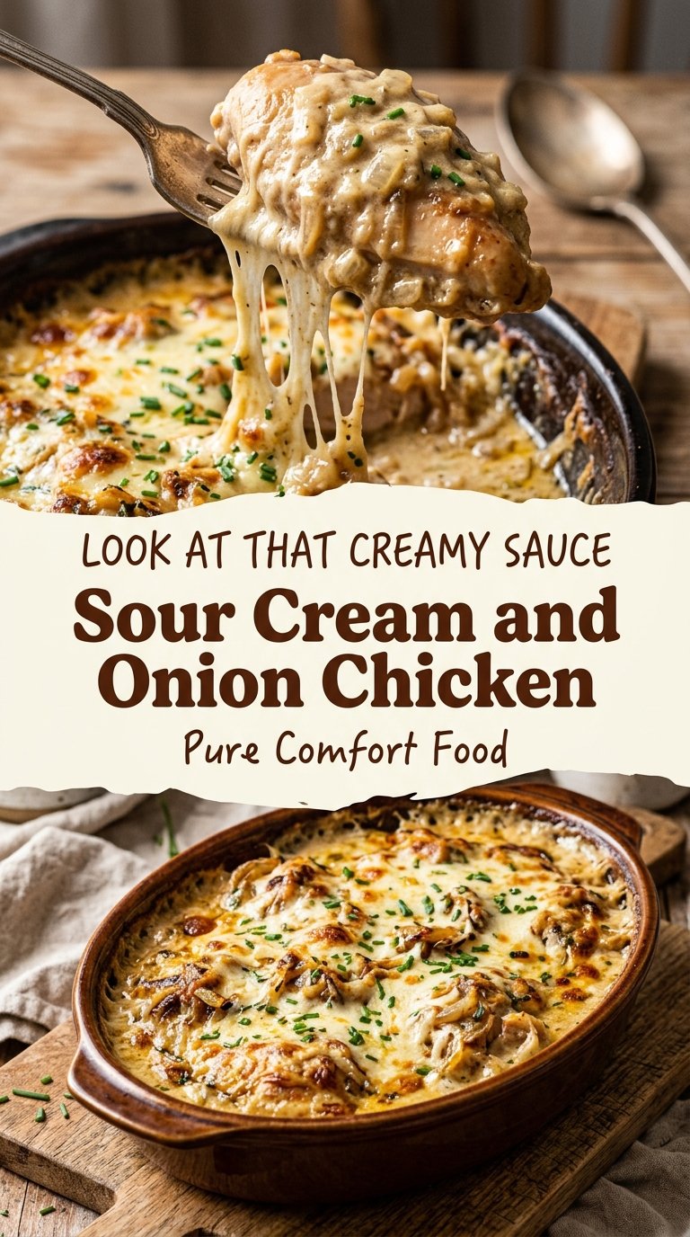 Sour cream and onion chicken creamy baked
