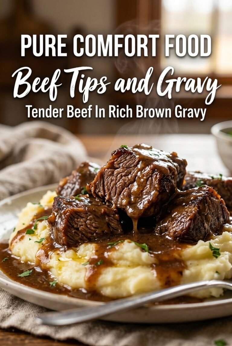 Tender Beef Tips and Gravy