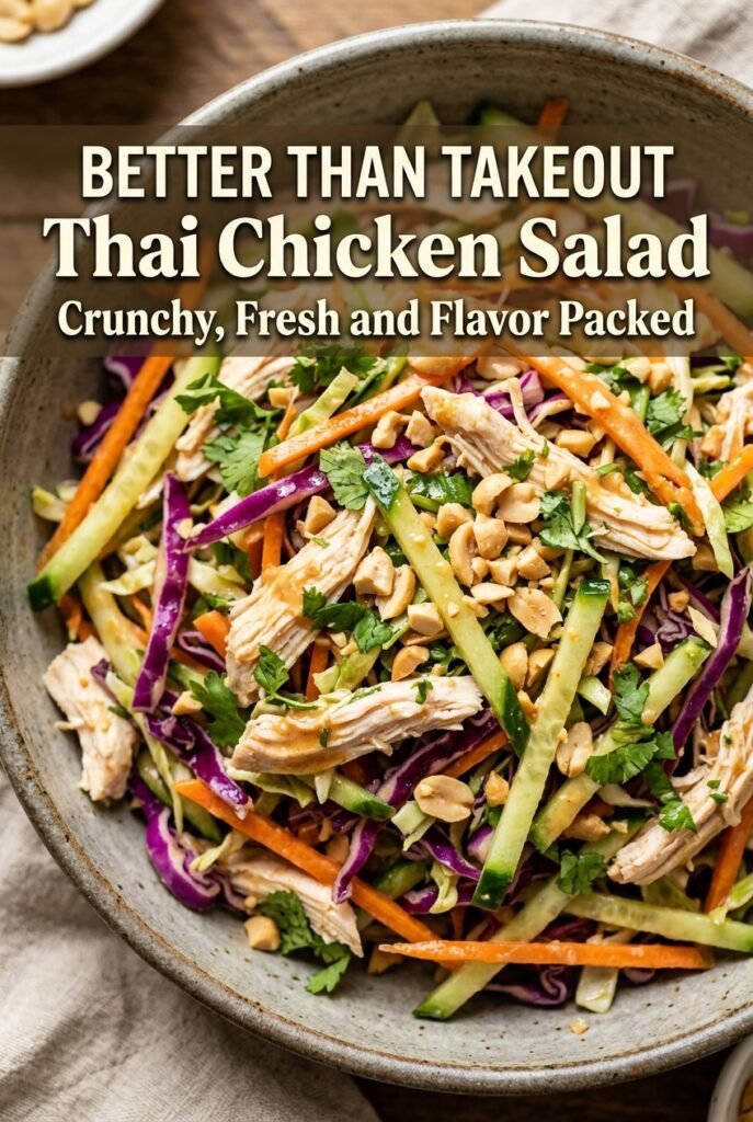 Thai Chicken Salad with Peanut Lime Dressing