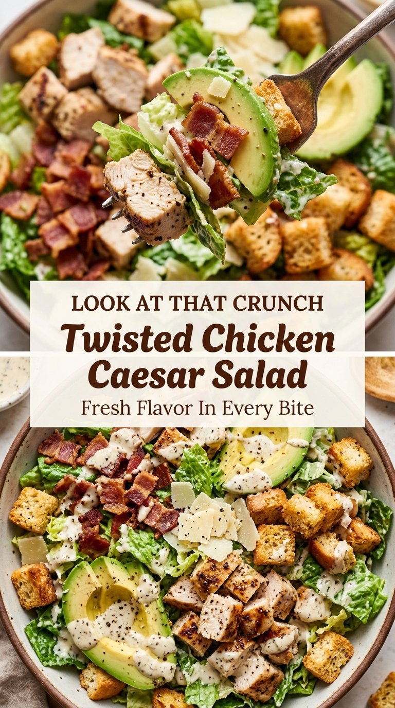 Twisted Chicken Caesar Salad crisp creamy bacon