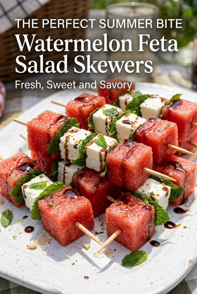 Watermelon Feta Salad Skewers