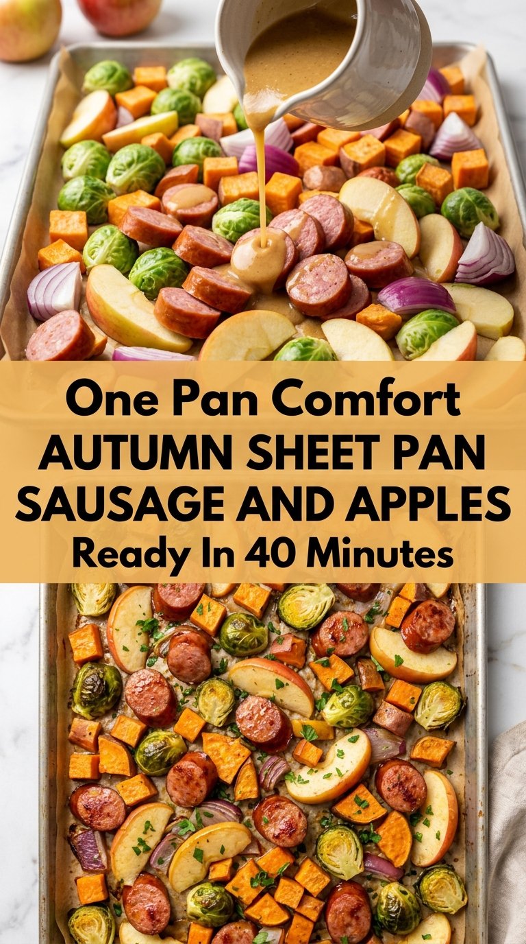Autumn Sheet Pan Sausage and Apples