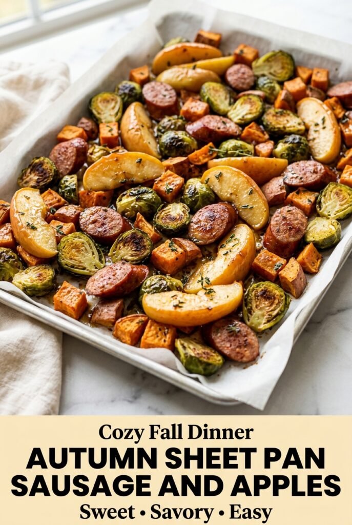 Autumn Sheet Pan Sausage and Apples