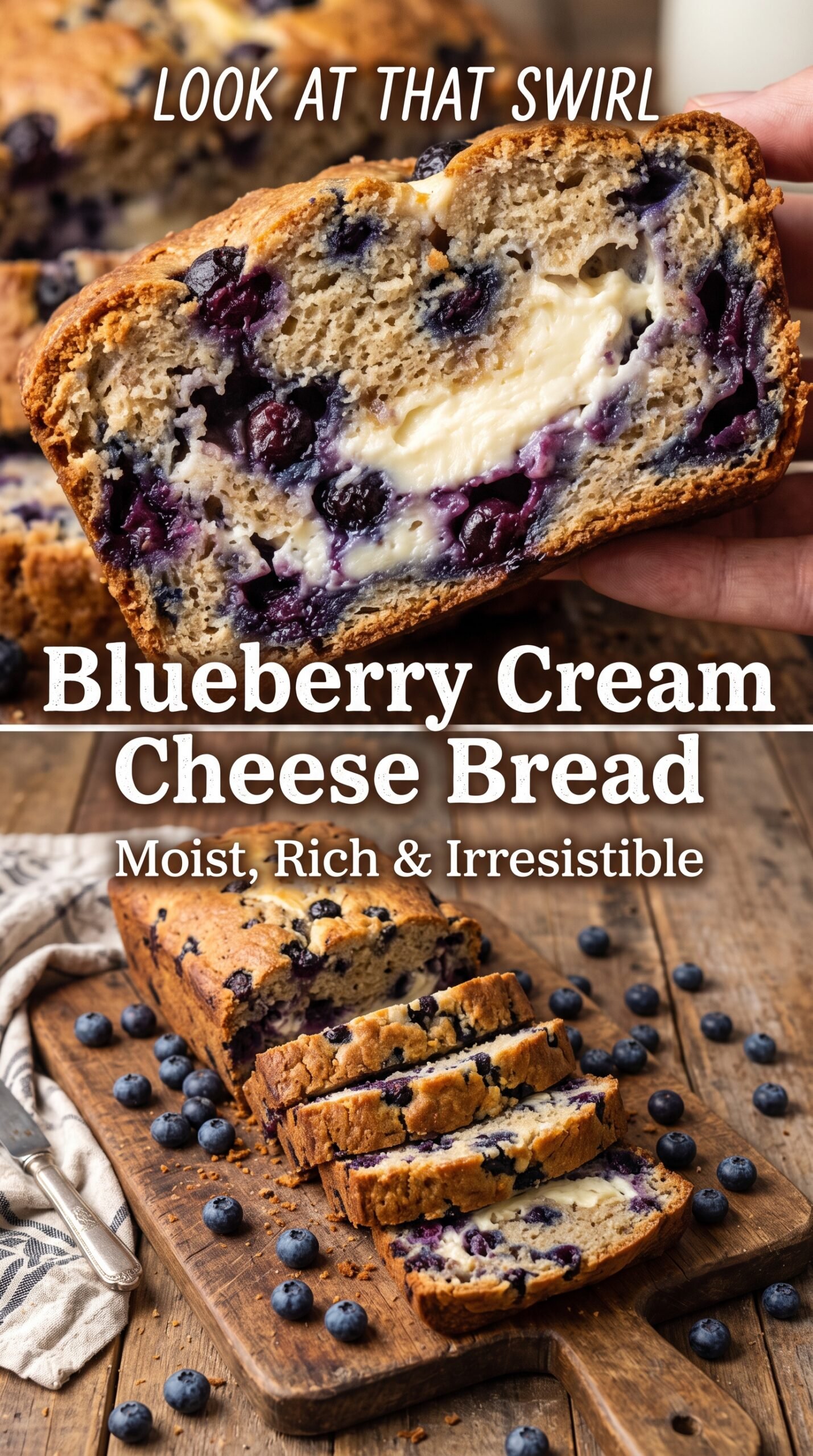 Blueberry Cream Cheese Bread