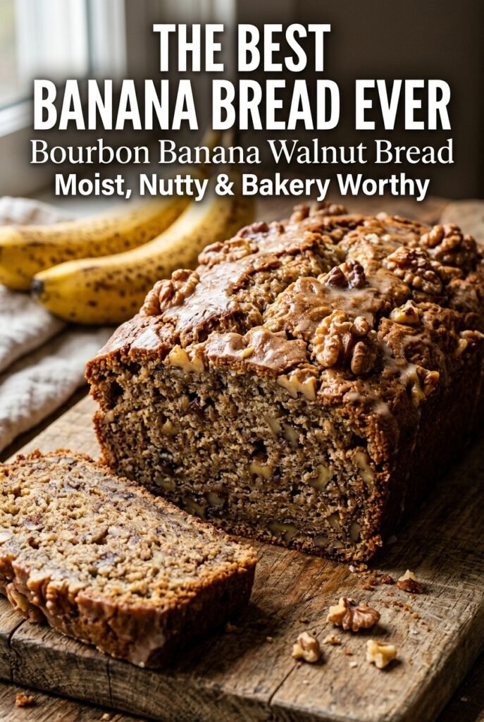 Bourbon Banana Walnut Bread