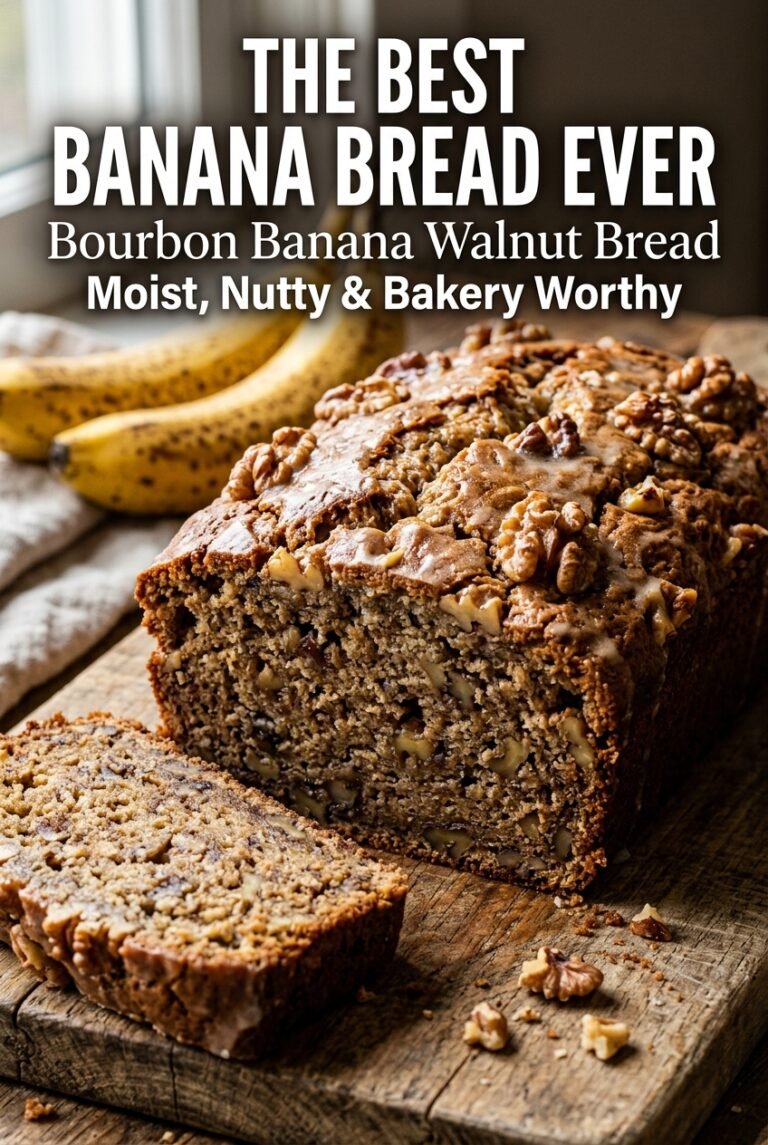 Bourbon Banana Walnut Bread