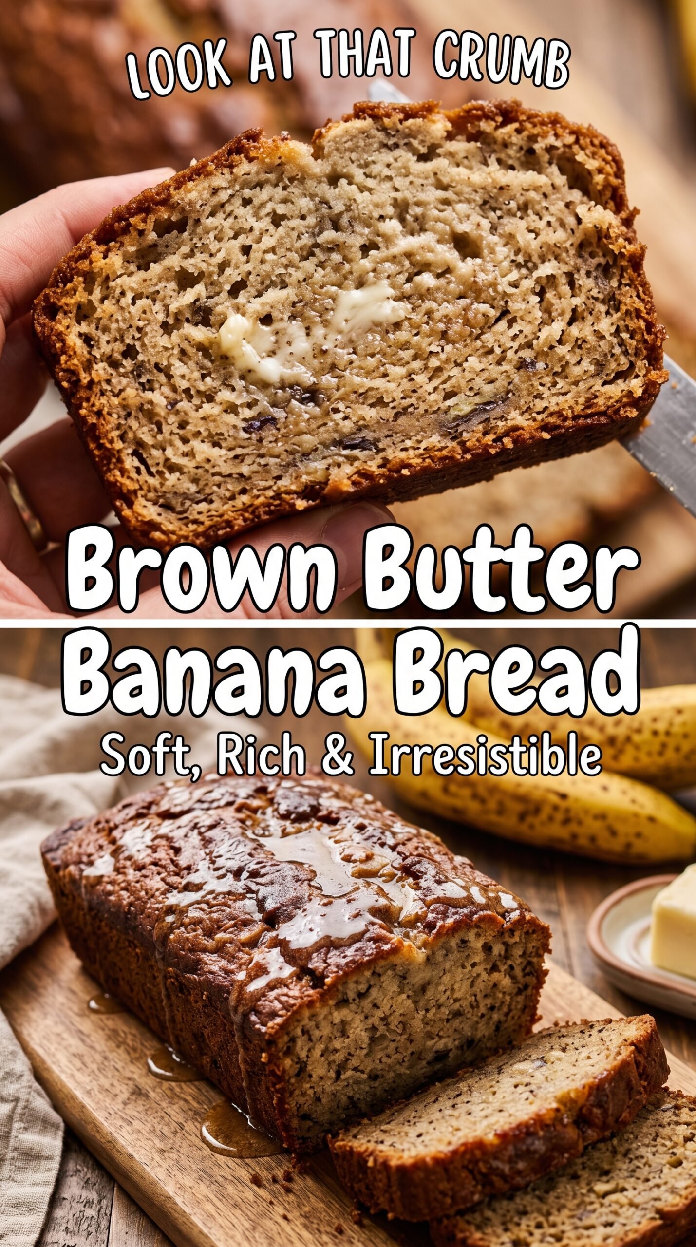 Brown Butter Banana Bread nutty moist caramelized