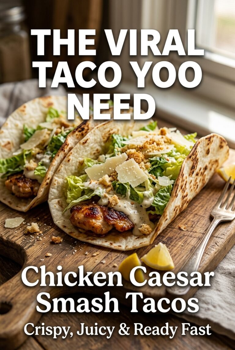 Chicken Caesar Smash Tacos