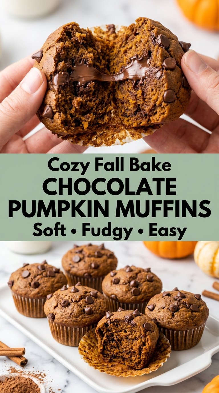 Chocolate Pumpkin Muffins rich moist chocolate
