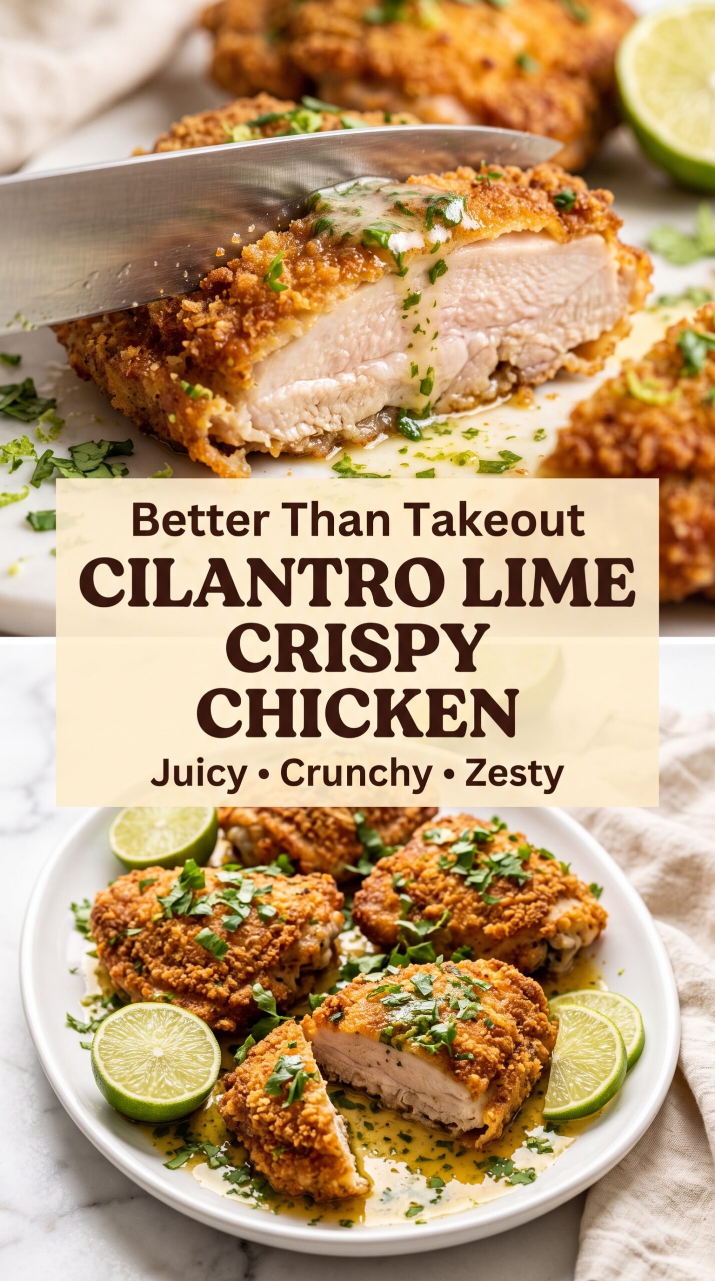 Cilantro Lime Crispy Chicken crispy golden citrus