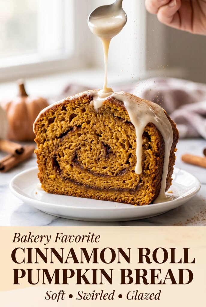 Cinnamon Roll Pumpkin Bread