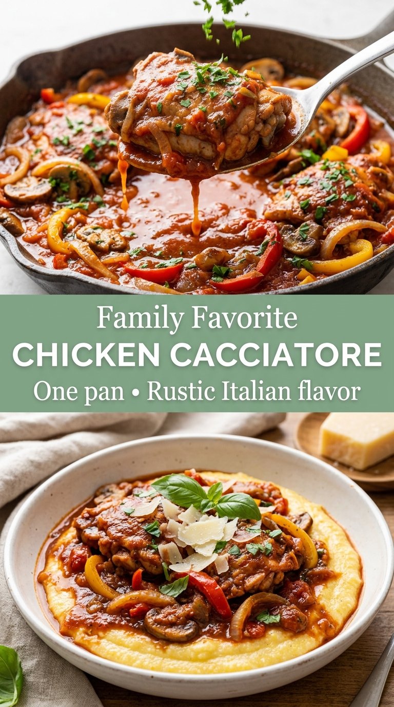 Classic Chicken Cacciatore savory rustic