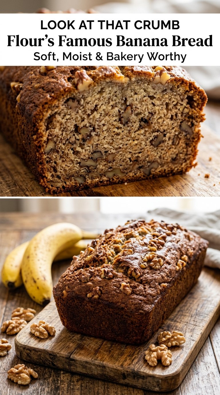 Flour's Famous Banana Bread moist cinnamon walnut