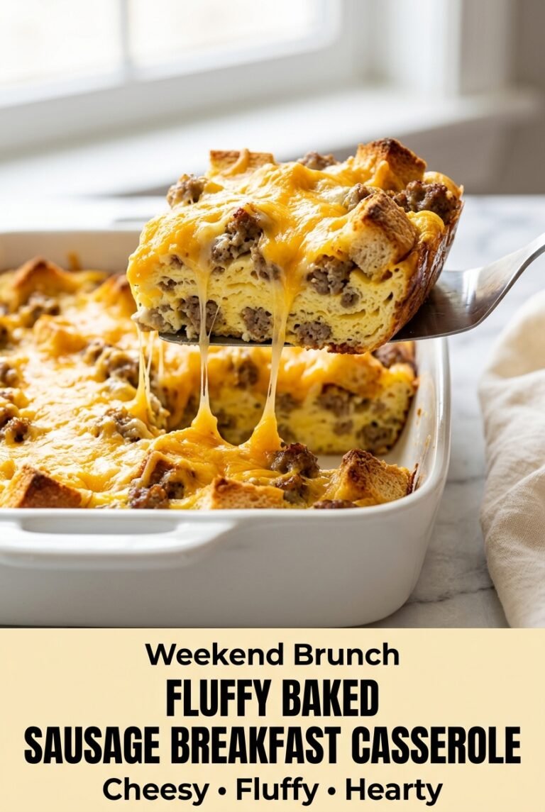 Fluffy Baked Sausage Breakfast Casserole