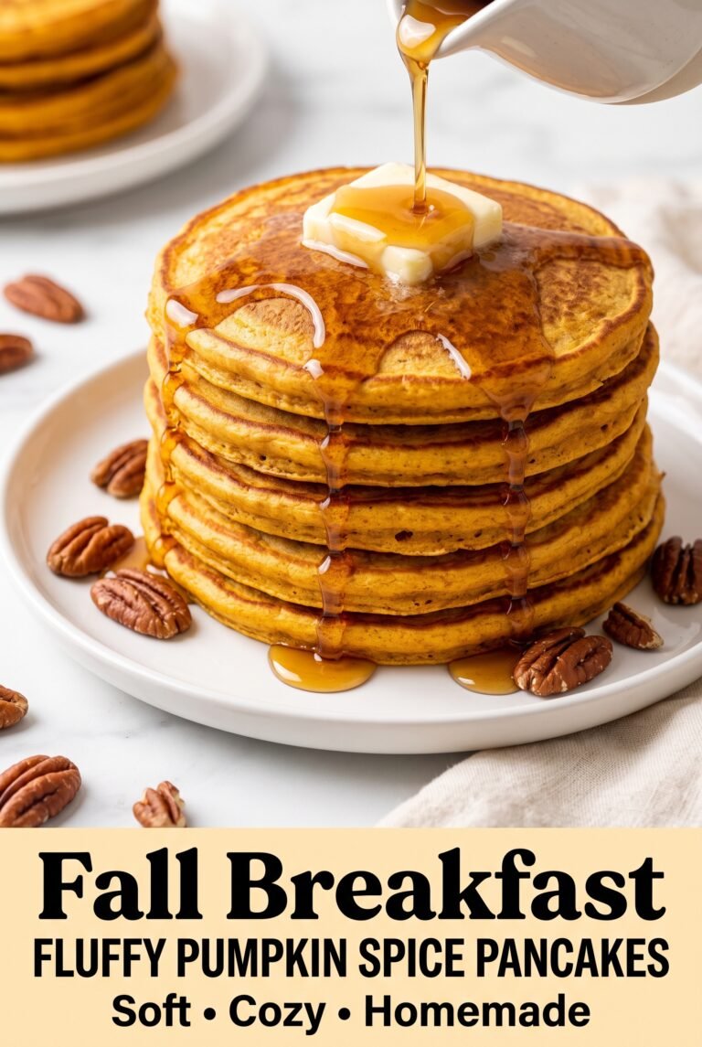 Fluffy Pumpkin Spice Pancakes