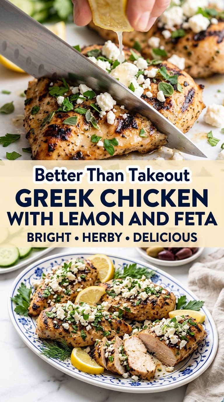 Greek Chicken with Lemon and Feta bright herby Mediterranean