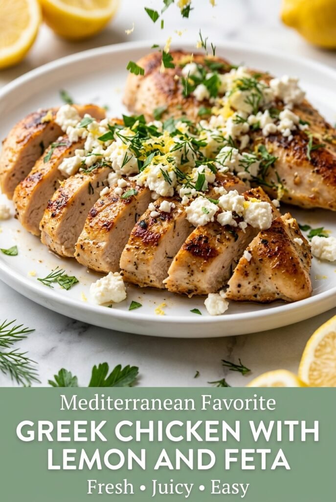Greek Chicken with Lemon and Feta