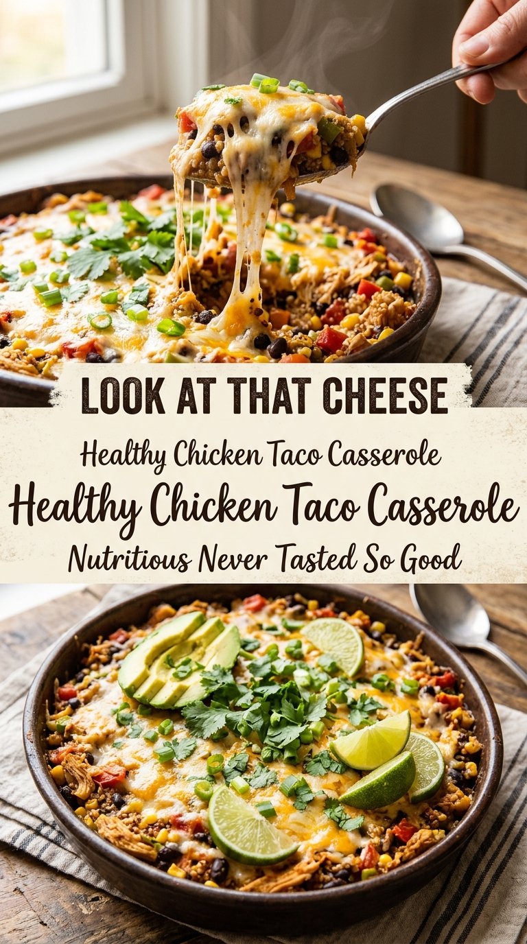 Healthy Chicken Taco Casserole