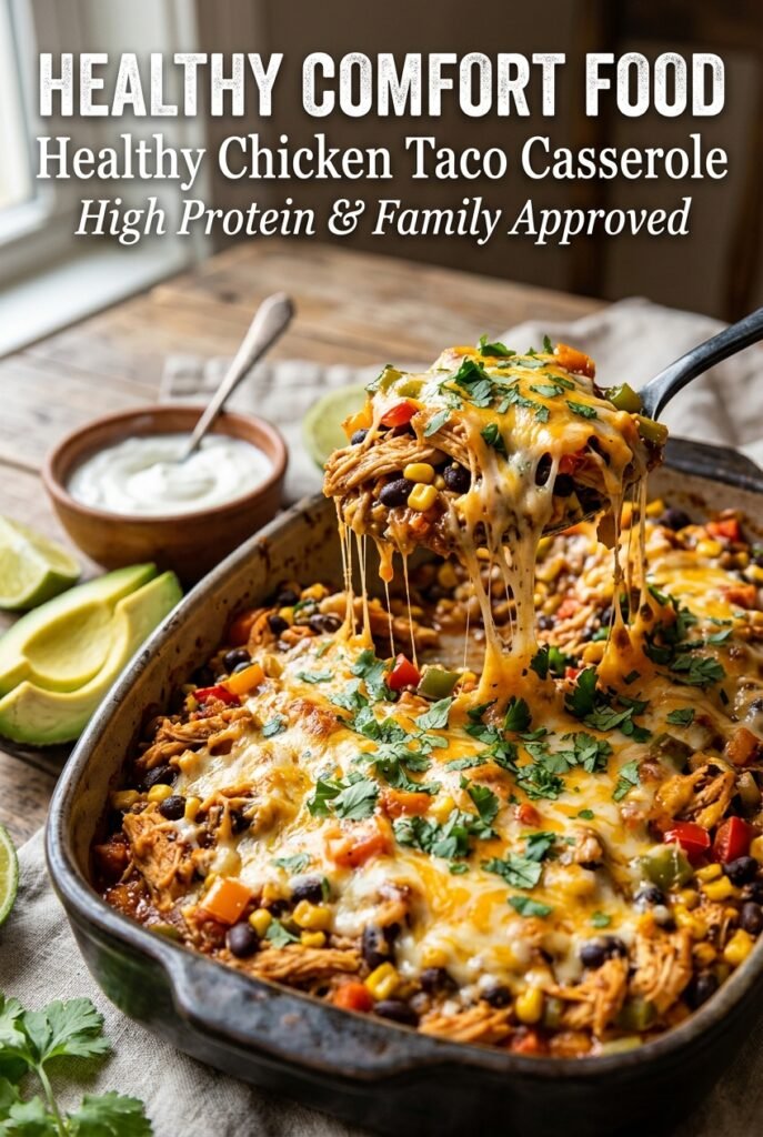 Healthy Chicken Taco Casserole