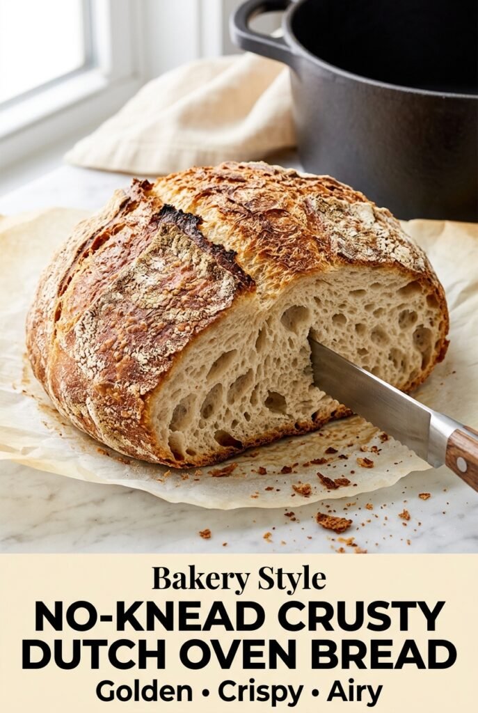 No-Knead Crusty Dutch Oven Bread