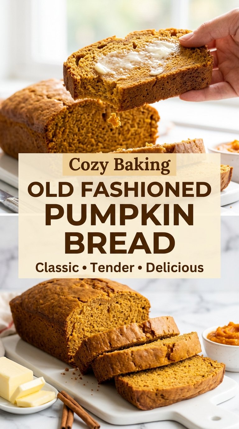 Old Fashioned Pumpkin Bread soft moist spiced