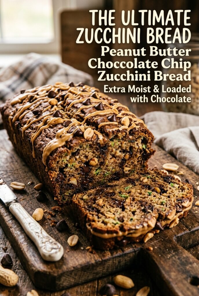 Peanut Butter Chocolate Chip Zucchini Bread