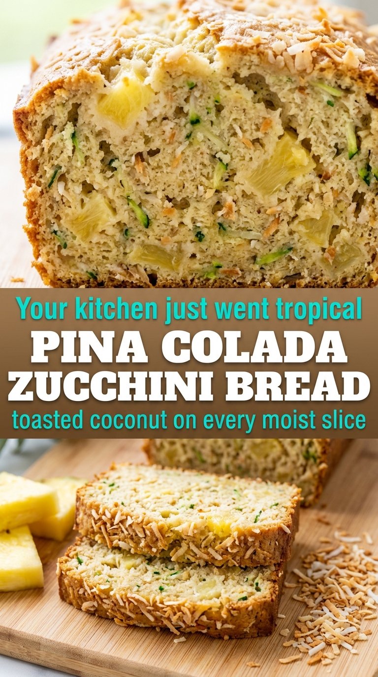Pina colada zucchini bread tropical moist coconut