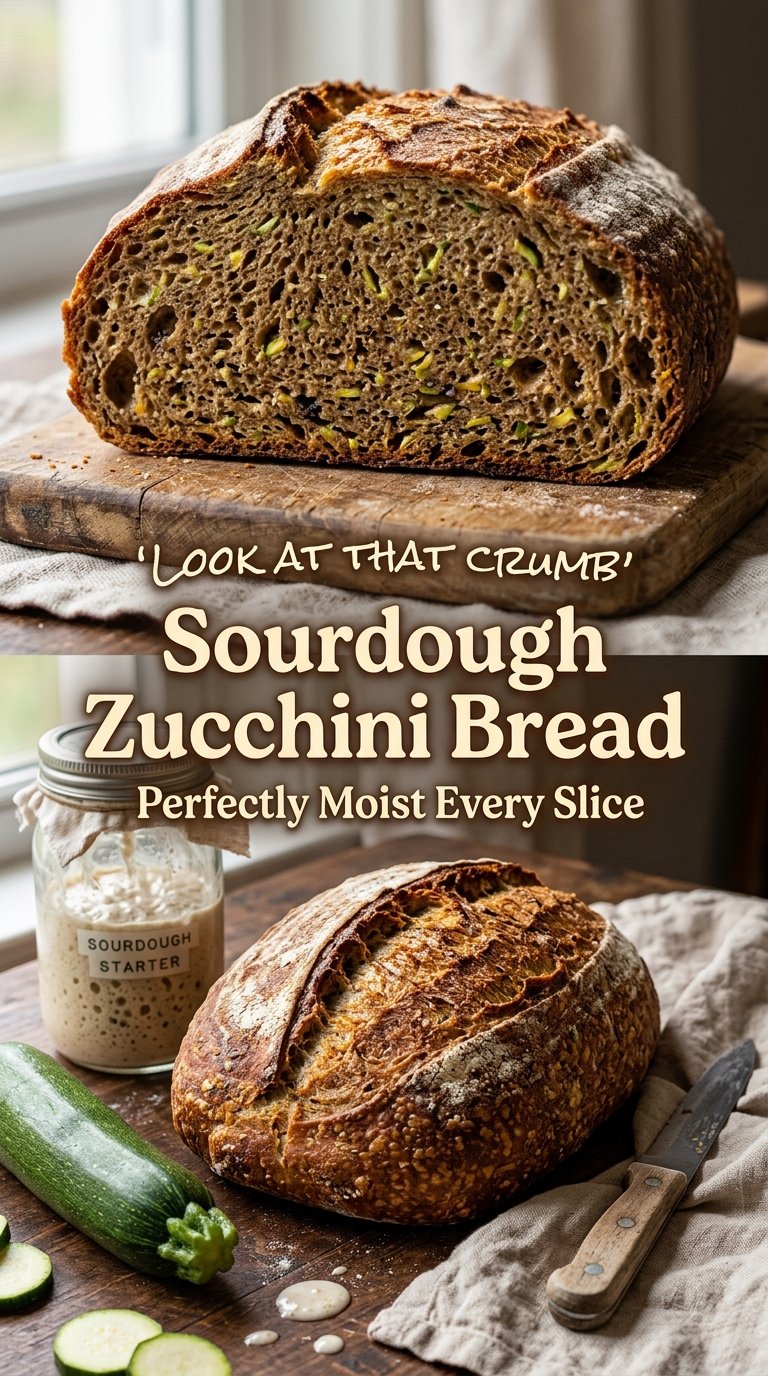 Sourdough Zucchini Bread moist tangy cinnamon