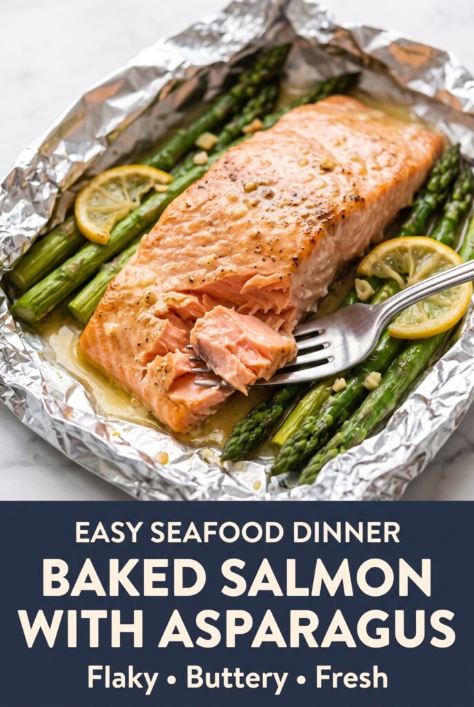 Baked Salmon in Foil with Asparagus