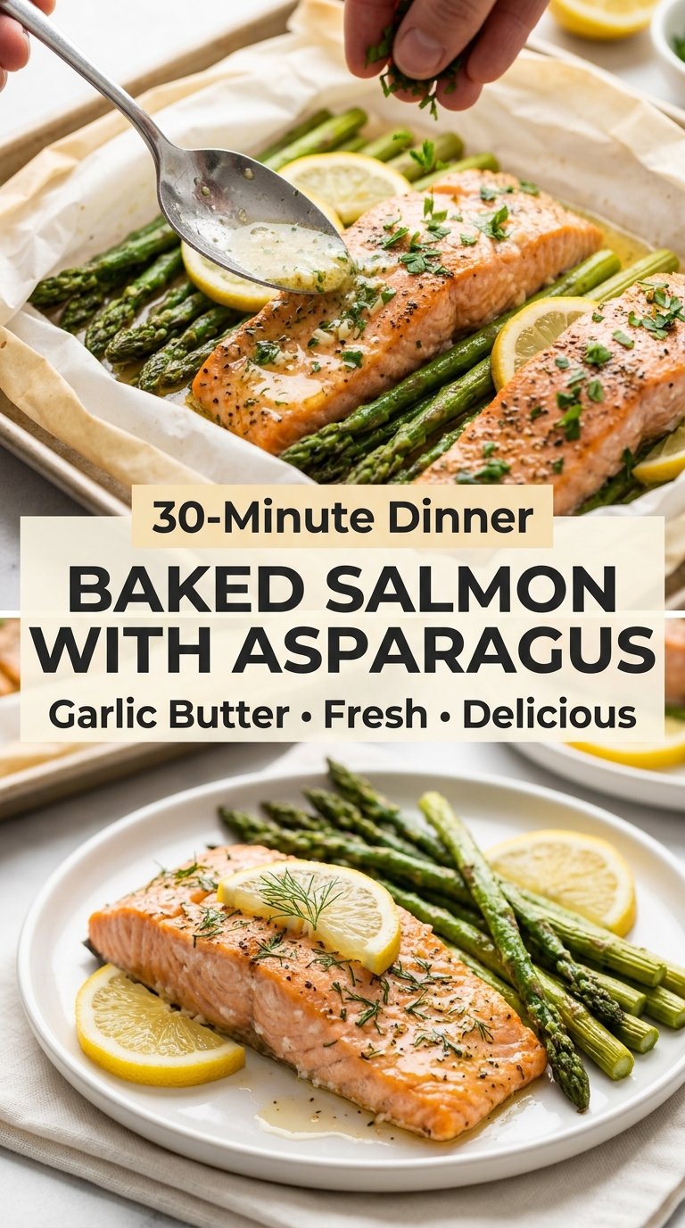 Baked Salmon in Foil with Asparagus